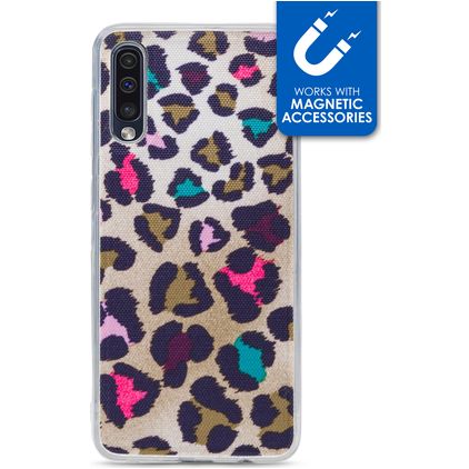 My Style Magneta Samsung Galaxy A30s Hoesje Flexibel TPU Backcover - Leopard