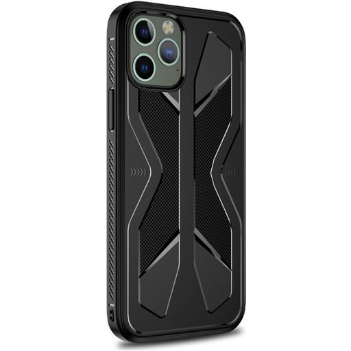 Mobigear Armor iPhone 12 Mini Hoesje Flexibel TPU Backcover Shockproof - Zwart