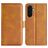 Mobigear Slim Magnet Samsung Galaxy A57 Hoesje Bookcase Portemonnee - Cognac