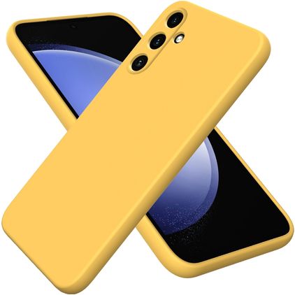 Mobigear Colors Samsung Galaxy A35 Siliconen Hoesje Backcover - Geel