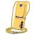 Mobigear Lanyard Card Samsung Galaxy S24 FE Siliconen Hoesje met koord en Pasjeshouder - Geel
