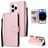 Mobigear Wallet iPhone 14 Pro Hoesje Bookcase Portemonnee - Roségoud