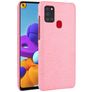Mobigear Croco Samsung Galaxy A21s Hoesje Backcover - Roze