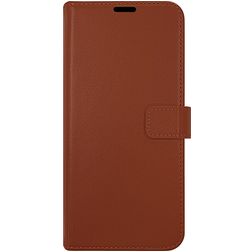 Valenta Gel Skin Samsung Galaxy A14 Hoesje Echt Leer Bookcase Portemonnee - Bruin