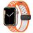 Mobigear Sport Plus Mag Siliconen Apple Watch Bandje Magneetsluiting - 42/41/40/38 mm - Wit / Oranje