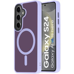 Mobiparts Hardcover Samsung Galaxy S24 MagSafe Hoesje Hardcase Backcover - Satin Lila