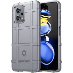 Mobigear Rugged Shield POCO X4 GT Hoesje Flexibel TPU Backcover Shockproof - Grijs