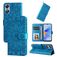 Mobigear Sunflower OPPO A17 Hoesje Bookcase Portemonnee - Blauw