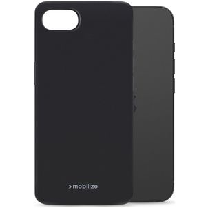 Mobilize Rubber Gelly iPhone 16e Hoesje Flexibel TPU Backcover - Zwart