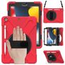 Mobigear SureGrip XGuard iPad 9 (2021) Hoes Hard Kunststof,Siliconen Backcover + Stylus Houder + Schouderband + Standaard - Rood