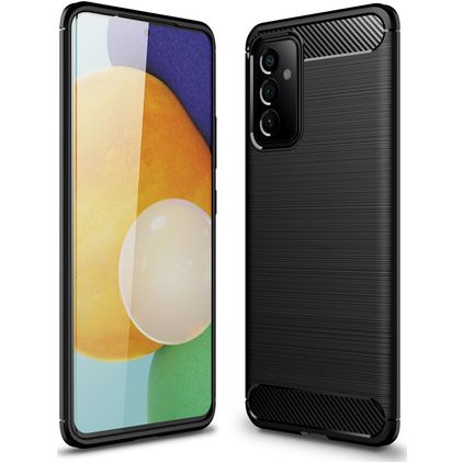 Mobigear Brushed Slim Samsung Galaxy A82 5G Hoesje Flexibel TPU Backcover - Zwart