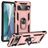 Mobigear Armor Ring Google Pixel 7 Pro Hoesje Hardcase Backcover Shockproof met Ringhouder - Roségoud