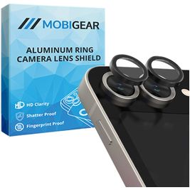 Mobigear Single Samsung Galaxy Z Flip 6 Glazen Camera Lens Protector - Case Friendly - Zwart