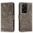 Mobigear Flowers HONOR 200 Lite Hoesje Bookcase Portemonnee - Grijs