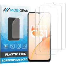 Mobigear Realme C31 Screenprotector Folie - Case Friendly (3-Pack)