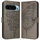 Mobigear Butterfly Google Pixel 9 Pro XL Hoesje Bookcase Portemonnee - Grijs
