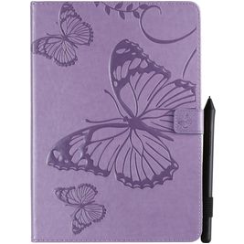 Mobigear Butterfly iPad 9 (2021) Hoes Bookcase + Stylus Houder - Paars