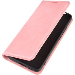 Mobigear Retro Slim POCO F2 Pro Hoesje Bookcase Portemonnee - Roze