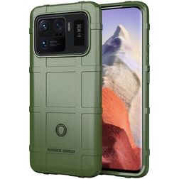 Mobigear Rugged Shield Xiaomi Mi 11 Ultra Hoesje Flexibel TPU Backcover Shockproof - Groen