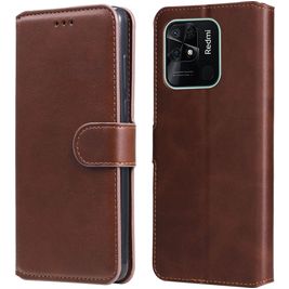 Mobigear Wallet Xiaomi Redmi 10C Hoesje Bookcase Portemonnee - Bruin