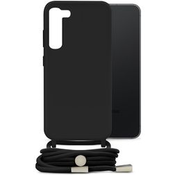 Mobilize Lanyard Gelly Samsung Galaxy S23 Plus Flexibel TPU Hoesje met koord - Zwart