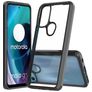 Mobigear Crystal Motorola Moto G71 5G Hoesje Hardcase Backcover - Transparant / Zwart