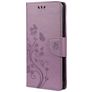 Mobigear Flowers Samsung Galaxy A53 Hoesje Bookcase Portemonnee - Paars