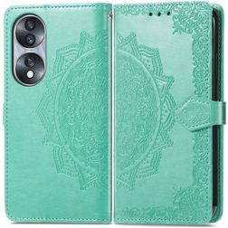 Mobigear Mandala HONOR 70 Hoesje Bookcase Portemonnee - Groen