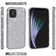 Mobigear Glitter iPhone 12 Hoesje Hardcase Backcover - Grijs