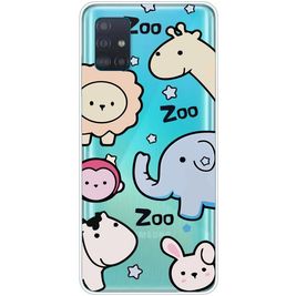 Mobigear Design Samsung Galaxy A71 Hoesje Flexibel TPU Backcover - Zoo