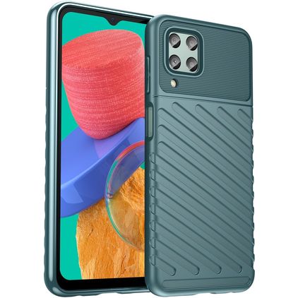 Mobigear Groove Samsung Galaxy M33 Hoesje Flexibel TPU Backcover - Groen