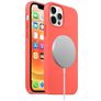 Mobigear Rubber Touch iPhone 12 Siliconen MagSafe Hoesje Backcover - Oranje