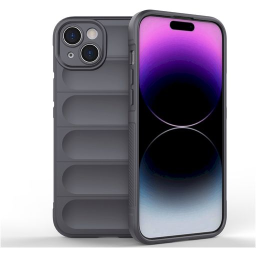 Mobigear Bumpy iPhone 15 Plus Hoesje Flexibel TPU Backcover - Charcoal