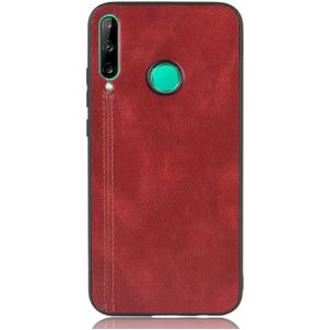 Mobigear Stitch Huawei P40 Lite E Hoesje Backcover - Rood