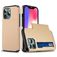 Mobigear Card iPhone 13 Hoesje Hardcase Backcover Shockproof met Pasjeshouder - Goud