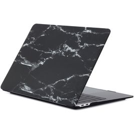 Mobigear Marble MacBook Air 13 Inch (2018-2020) Hoes Hardshell Laptopcover MacBook Case - Zwart - Model A1932 / A2179 / A2337