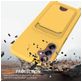Mobigear Lanyard Card Samsung Galaxy A16 Siliconen Hoesje met koord en Pasjeshouder - Geel