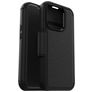 OtterBox Strada iPhone 15 Pro MagSafe Hoesje Echt Leer Bookcase - Zwart