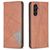 Mobigear Rhombus Slim Samsung Galaxy A56 Hoesje Bookcase - Bruin