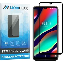 Mobigear Premium Wiko View 3 Pro Glazen Screenprotector - Case Friendly - Zwart