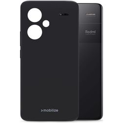 Mobilize Rubber Gelly Xiaomi Redmi Note 13 Pro Plus Hoesje Flexibel TPU Backcover - Zwart