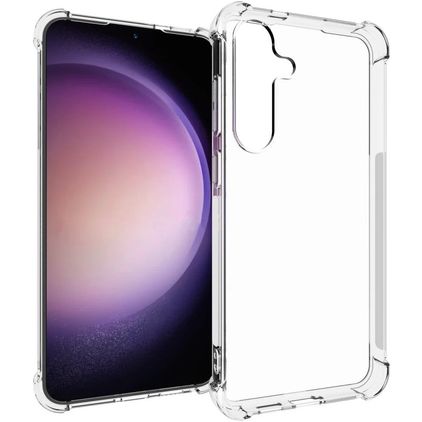 Mobigear Cushion Doorzichtig Samsung Galaxy S24 Plus Hoesje Flexibel TPU Backcover Shockproof - Transparant