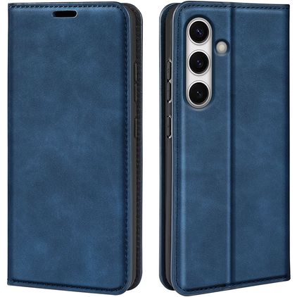 Mobigear Retro Slim Samsung Galaxy S24 FE Hoesje Bookcase Portemonnee - Donkerblauw