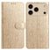 Mobigear Flowers iPhone 17 Pro Max Hoesje Bookcase Portemonnee - Goud