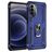 Mobigear Armor Ring Motorola Moto G82 Hoesje Hardcase Backcover Shockproof met Ringhouder - Blauw