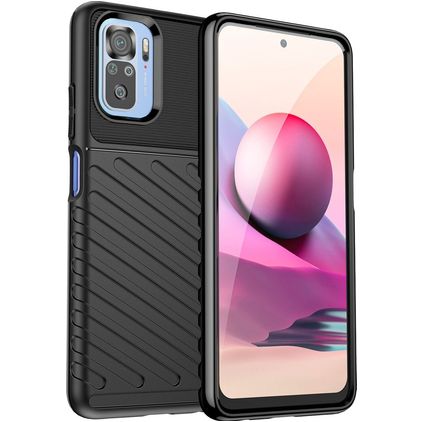 Mobigear Groove POCO M5s Hoesje Flexibel TPU Backcover - Zwart