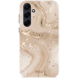 MIO Samsung Galaxy A55 MagSafe Hoesje Hardcase Backcover - Gold Marble