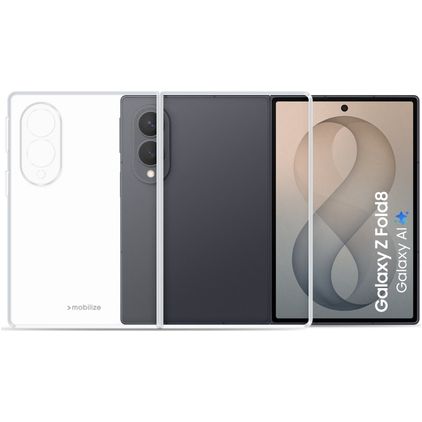 Mobilize Gelly Doorzichtig Samsung Galaxy Z Fold 8 Hoesje Flexibel TPU Backcover - Transparant