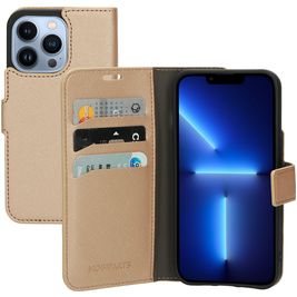 Mobiparts Saffiano Wallet iPhone 13 Pro Hoesje Bookcase Portemonnee - Copper