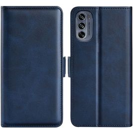 Mobigear Slim Magnet Motorola Moto G62 Hoesje Bookcase Portemonnee - Blauw